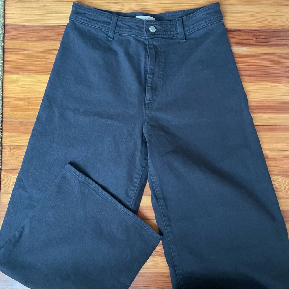Sailor Wide Leg Black Jeans